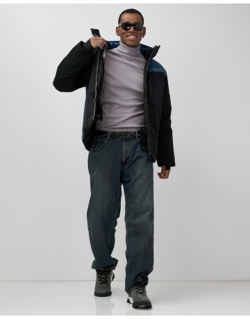 Мужская горнолыжная куртка, чёрная, для зимних видов спорта в Тюмени