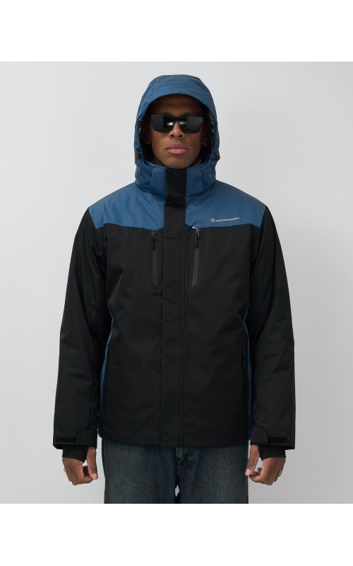 Мужская горнолыжная куртка, чёрная, для зимних видов спорта в Тюмени