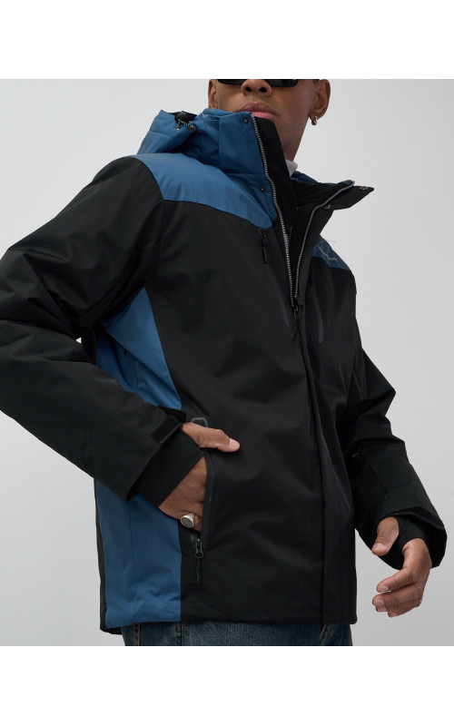 Мужская горнолыжная куртка, чёрная, для зимних видов спорта в Тюмени