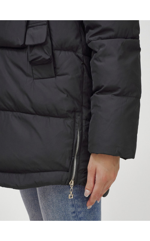 Женская зимняя куртка премиум-класса с мехом енота.