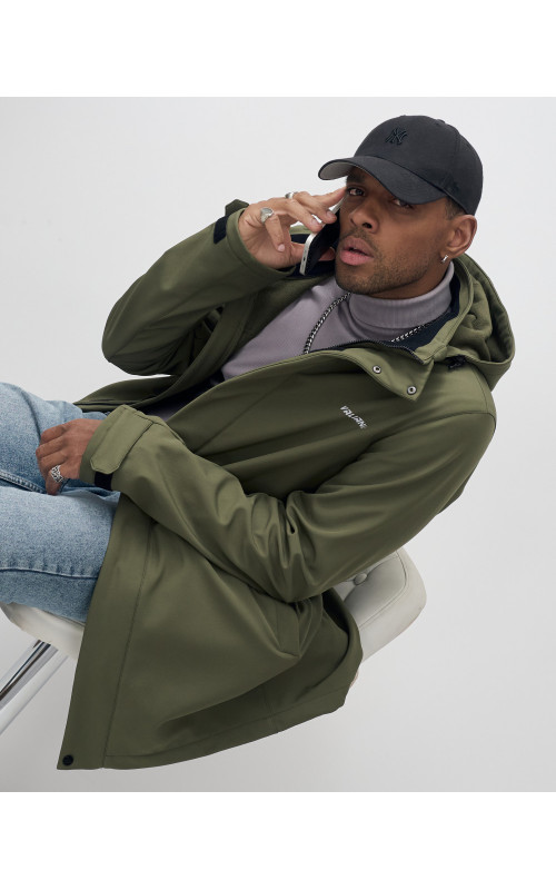 Мужская парка с капюшоном softshell, хаки, для спорта в Тюмени