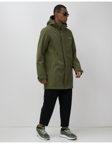 Мужская парка с капюшоном softshell, хаки, для спорта в Тюмени