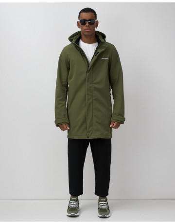 Мужская парка с капюшоном softshell, хаки, для спорта в Тюмени