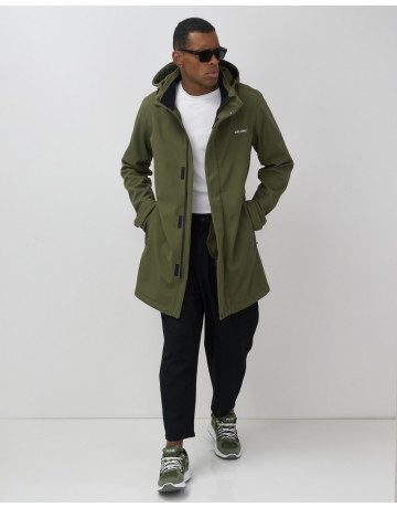 Мужская парка с капюшоном softshell, хаки, для спорта в Тюмени