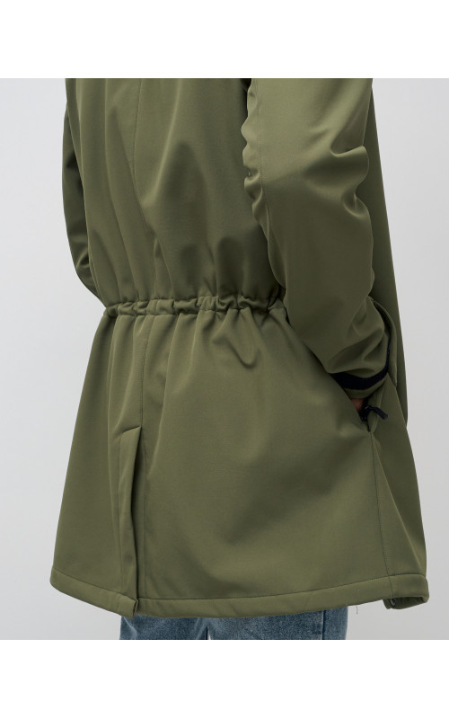 Мужская парка с капюшоном softshell, хаки, для спорта в Тюмени