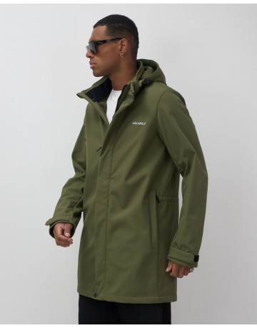 Мужская парка с капюшоном softshell, хаки, для спорта в Тюмени