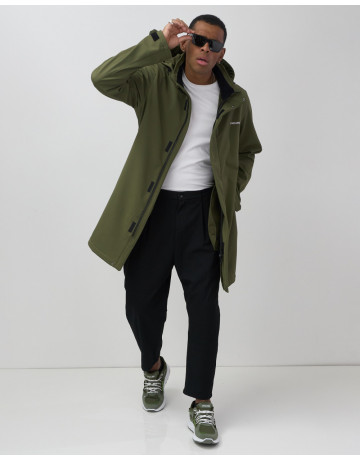 Мужская парка с капюшоном softshell, хаки, для спорта в Тюмени