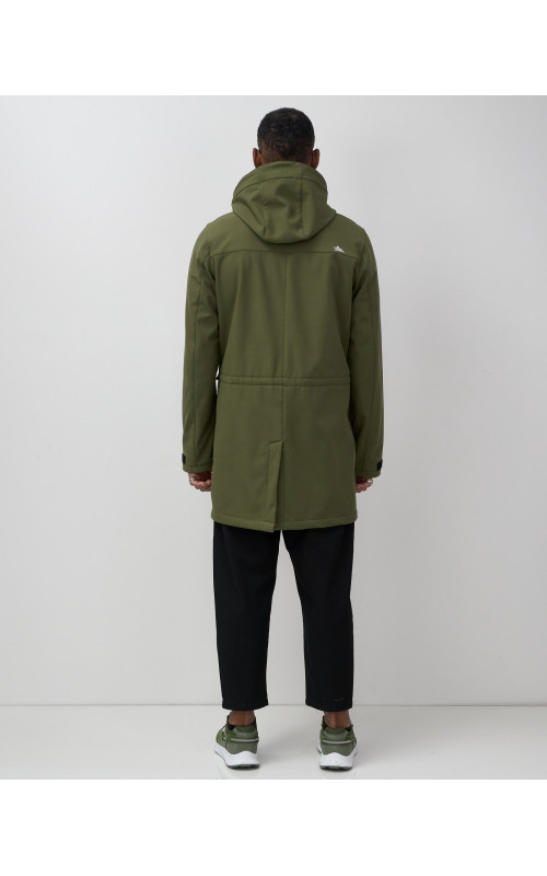 Мужская парка с капюшоном softshell, хаки, для спорта в Тюмени