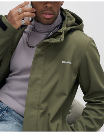 Мужская парка с капюшоном softshell, хаки, для спорта в Тюмени