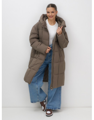 Длинный зимний пуховик для женщин