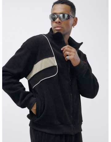 Мужской демисезонный спортивный костюм на флисе, чёрный, для спорта в Тюмени