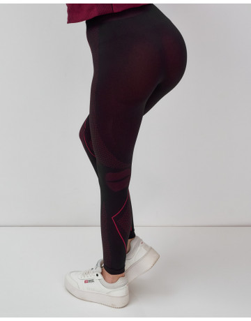 Термолеггинсы премиальные осенние-зимние, розовый/серый