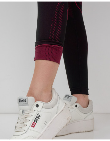 Термолеггинсы премиальные осенние-зимние, розовый/серый