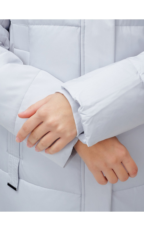 Длинный зимний пуховик с капюшоном для женщин