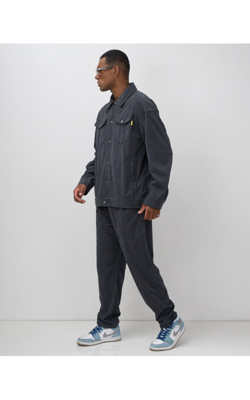 Мужской спортивный костюм для весны и лета, тёмно-серый в Тюмени