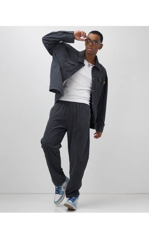 Мужской спортивный костюм для весны и лета, тёмно-серый в Тюмени