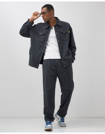 Мужской спортивный костюм для весны и лета, тёмно-серый в Тюмени