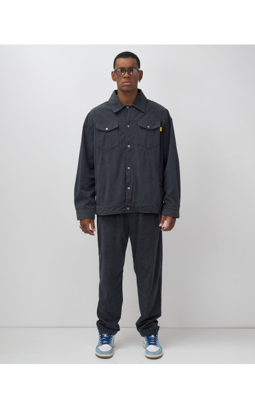 Мужской спортивный костюм для весны и лета, тёмно-серый в Тюмени