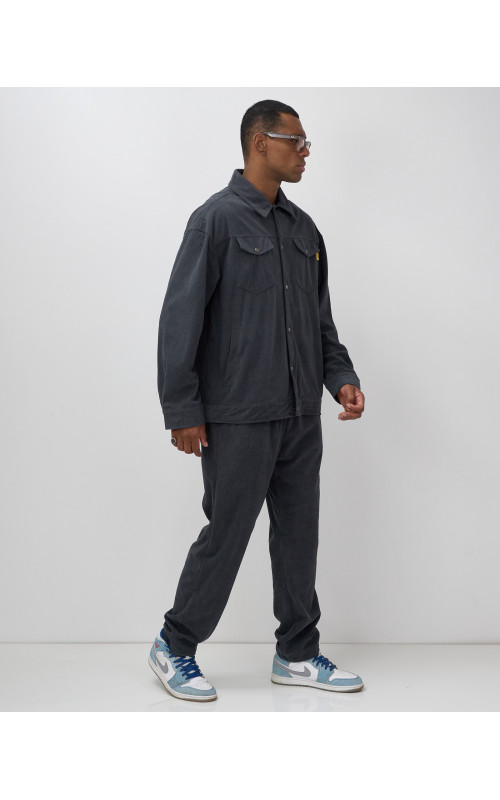 Мужской спортивный костюм для весны и лета, тёмно-серый в Тюмени