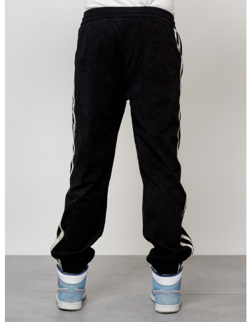 Мужской спортивный костюм из микровельвета, чёрный, для спорта в Тюмени