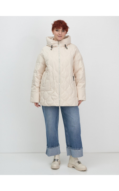 Женская демисезонная куртка с капюшоном для осени и зимы, свободный покрой.