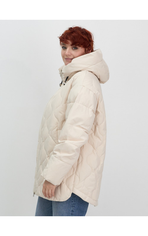 Женская демисезонная куртка с капюшоном для осени и зимы, свободный покрой.