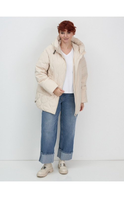 Женская демисезонная куртка с капюшоном для осени и зимы, свободный покрой.