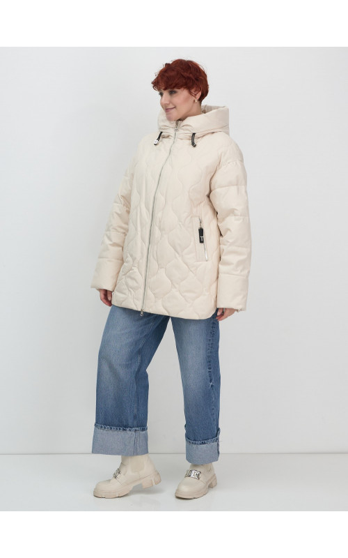 Женская демисезонная куртка с капюшоном для осени и зимы, свободный покрой.