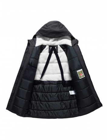 Зимняя мужская парка с капюшоном, чёрная, для активного отдыха в Тюмени