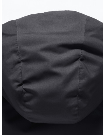 Зимняя мужская парка с капюшоном, чёрная, для активного отдыха в Тюмени