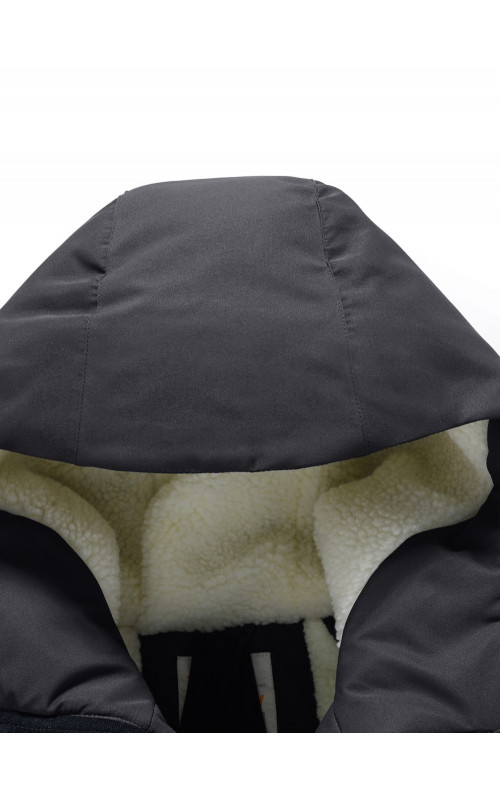 Зимняя мужская парка с капюшоном, чёрная, для активного отдыха в Тюмени