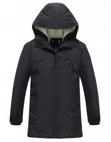 Зимняя мужская парка с капюшоном, чёрная, для активного отдыха в Тюмени