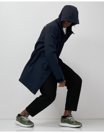 Мужская спортивная парка с капюшоном softshell, тёмно-синяя в Тюмени