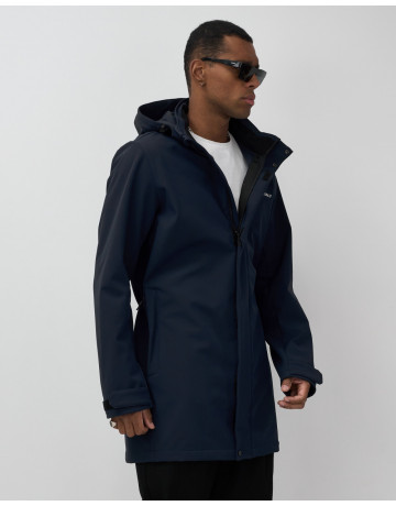 Мужская спортивная парка с капюшоном softshell, тёмно-синяя в Тюмени
