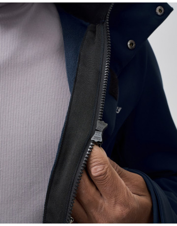 Мужская спортивная парка с капюшоном softshell, тёмно-синяя в Тюмени