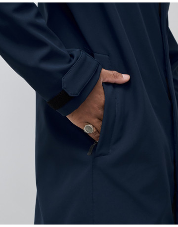 Мужская спортивная парка с капюшоном softshell, тёмно-синяя в Тюмени