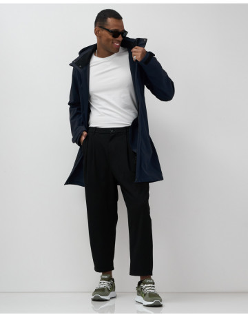 Мужская спортивная парка с капюшоном softshell, тёмно-синяя в Тюмени