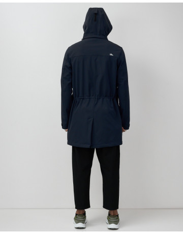 Мужская спортивная парка с капюшоном softshell, тёмно-синяя в Тюмени