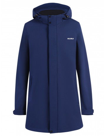 Мужская спортивная парка с капюшоном softshell, тёмно-синяя в Тюмени