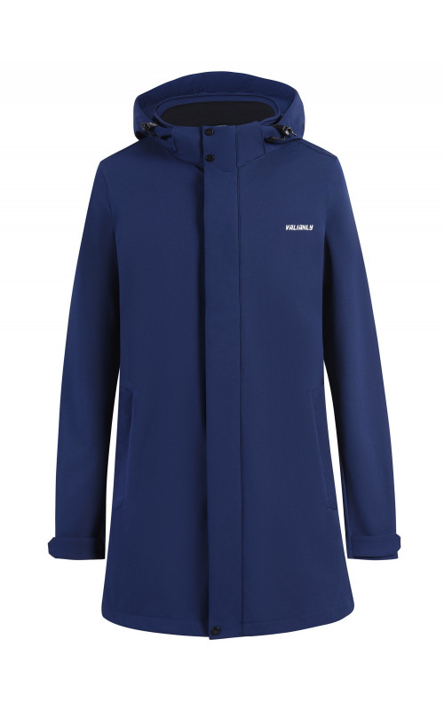 Мужская спортивная парка с капюшоном softshell, тёмно-синяя в Тюмени