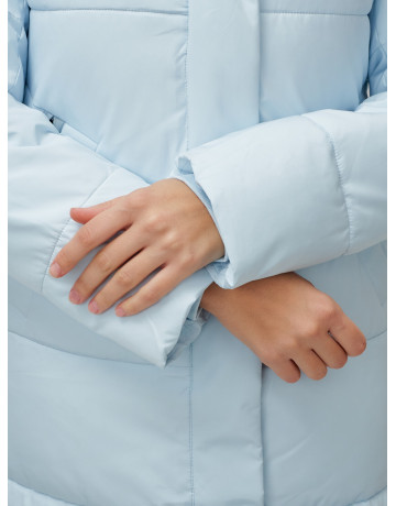 Длинный зимний пуховик с капюшоном для женщин