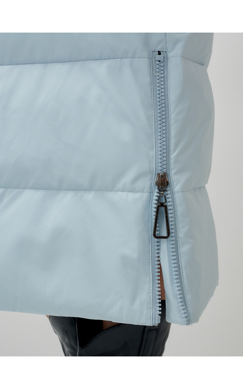 Длинный зимний пуховик с капюшоном для женщин