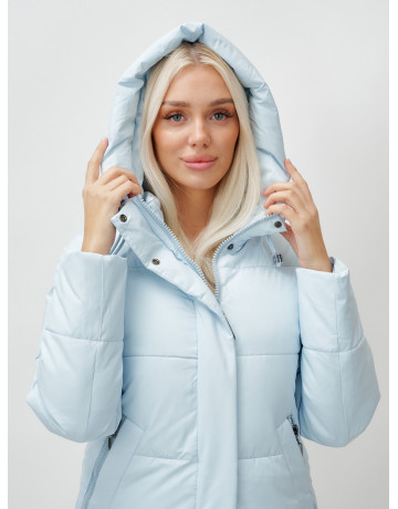 Длинный зимний пуховик с капюшоном для женщин