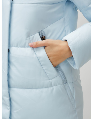 Длинный зимний пуховик с капюшоном для женщин