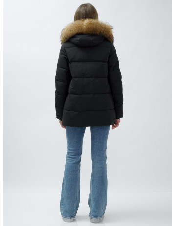 Зимняя женская куртка премиум-класса с натуральной опушкой енота.