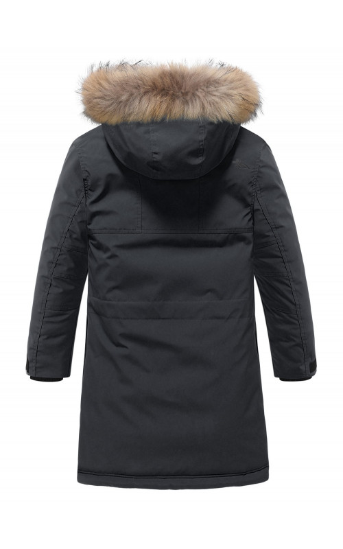 Зимняя парка с мехом енота для мальчика-подростка