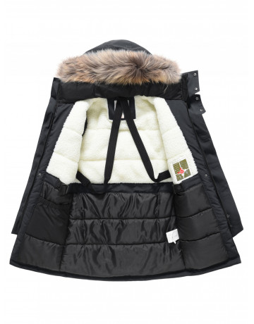 Зимняя парка с мехом енота для мальчика-подростка