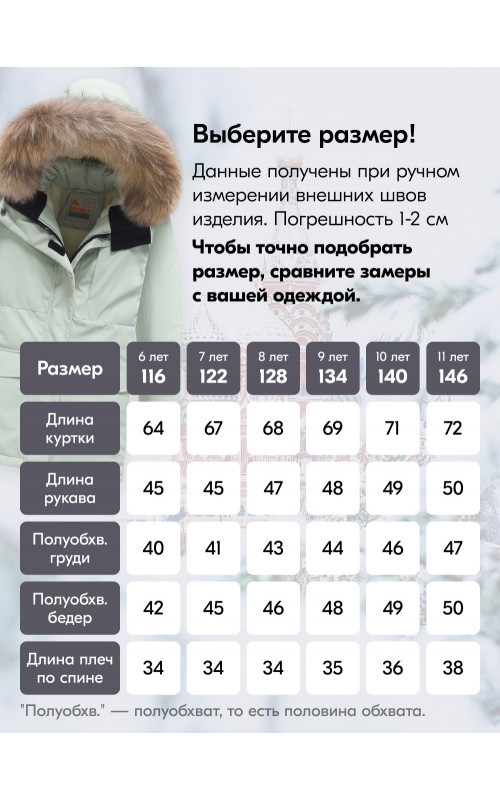 Зимняя парка для девочек подростковая с капюшоном.