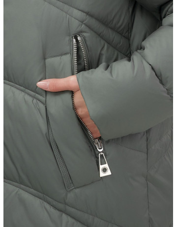 Длинный зимний пуховик для женщин с капюшоном