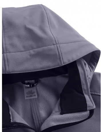 Женская спортивная парка с капюшоном, темно-серый softshell в Тюмени